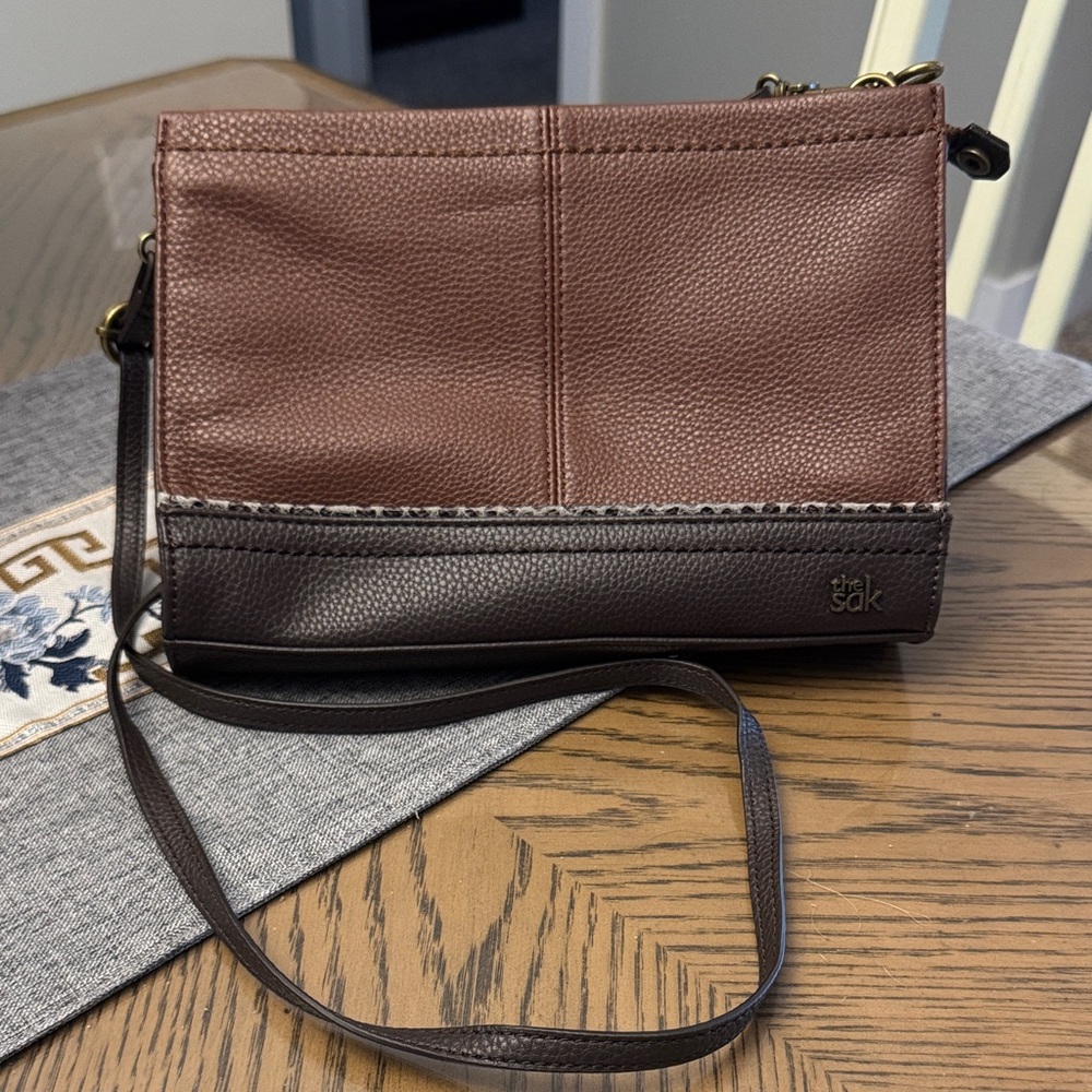 The Sak Tan Leather Crossbody Bag